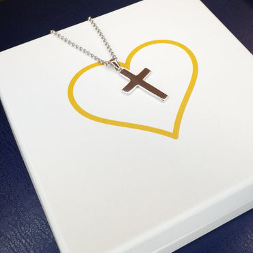 Sterling Silver 35mm Long Cross Set