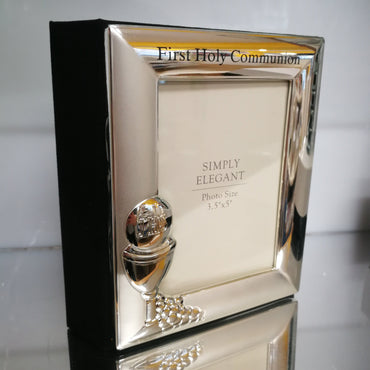 Holy Communion Silver Frame & Photo Album - 4" x 6"