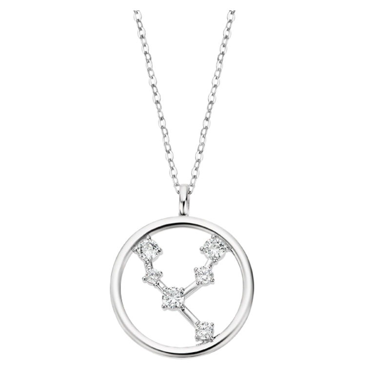 Taurus Zodiac Sterling Silver Pendant