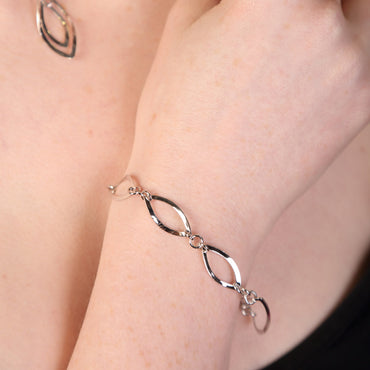 Aubrey Multilayered Sterling Silver Bracelet - Eva Victoria