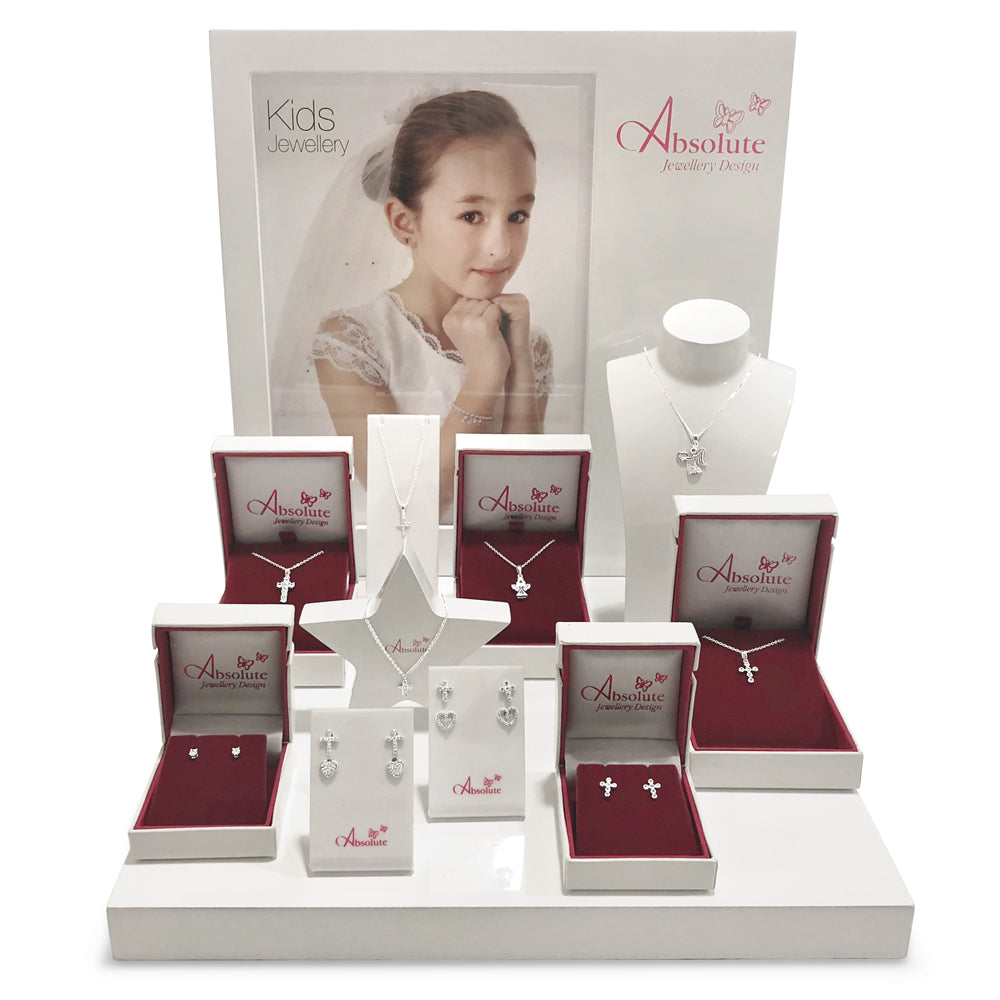 Anna Heart Cross Children Sterling Silver Bracelet Gift Pack