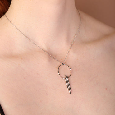 Christina Circle Sterling Silver Pendant