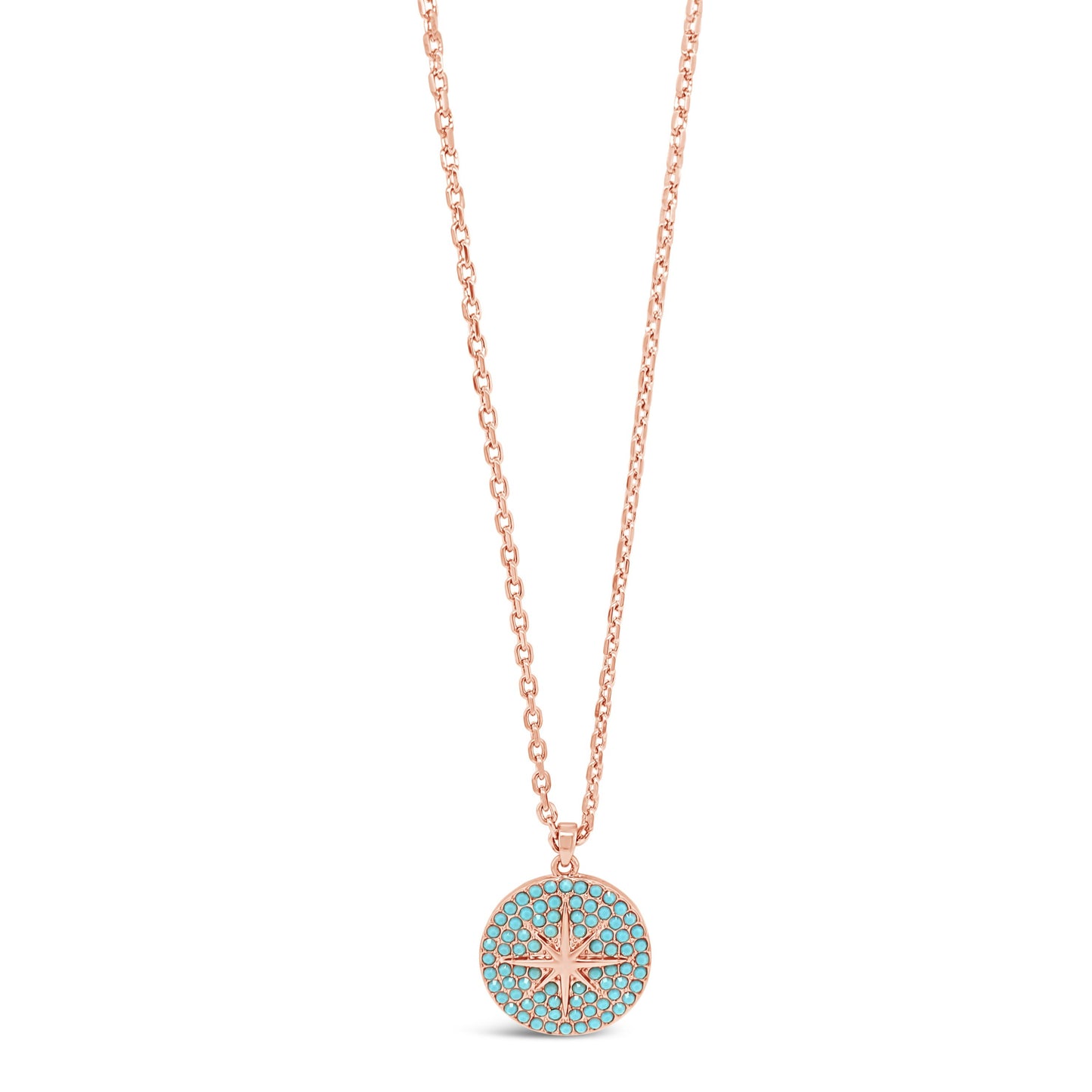 Polar Star Turquoise & Rose Gold Long Necklace