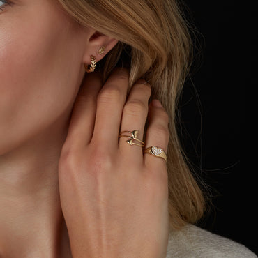 Shop 9ct Yellow Gold Heart Signet Ring