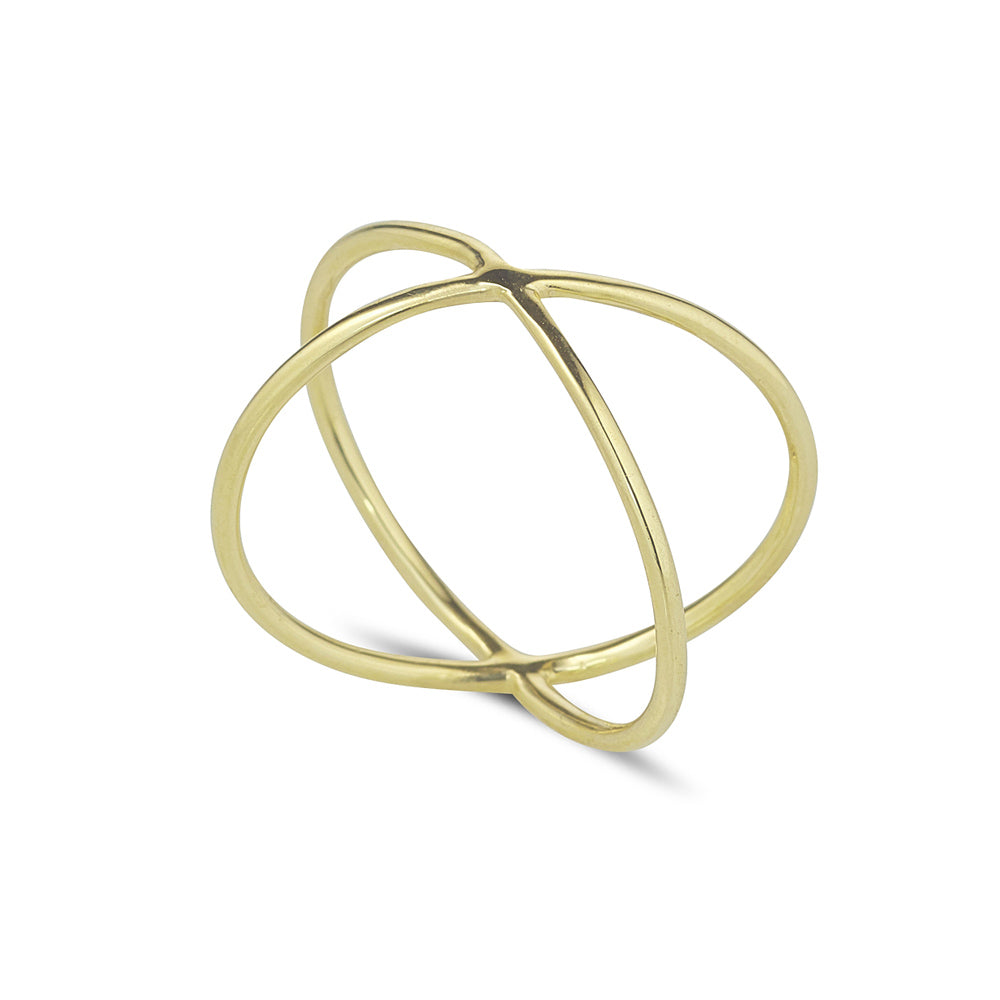 9ct Yellow Gold Interlocking Ring