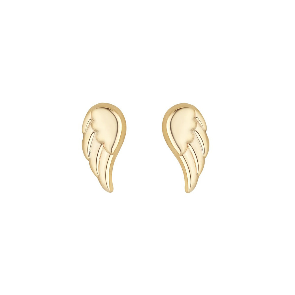 9ct Yellow Gold Angel Wing Stud Earring