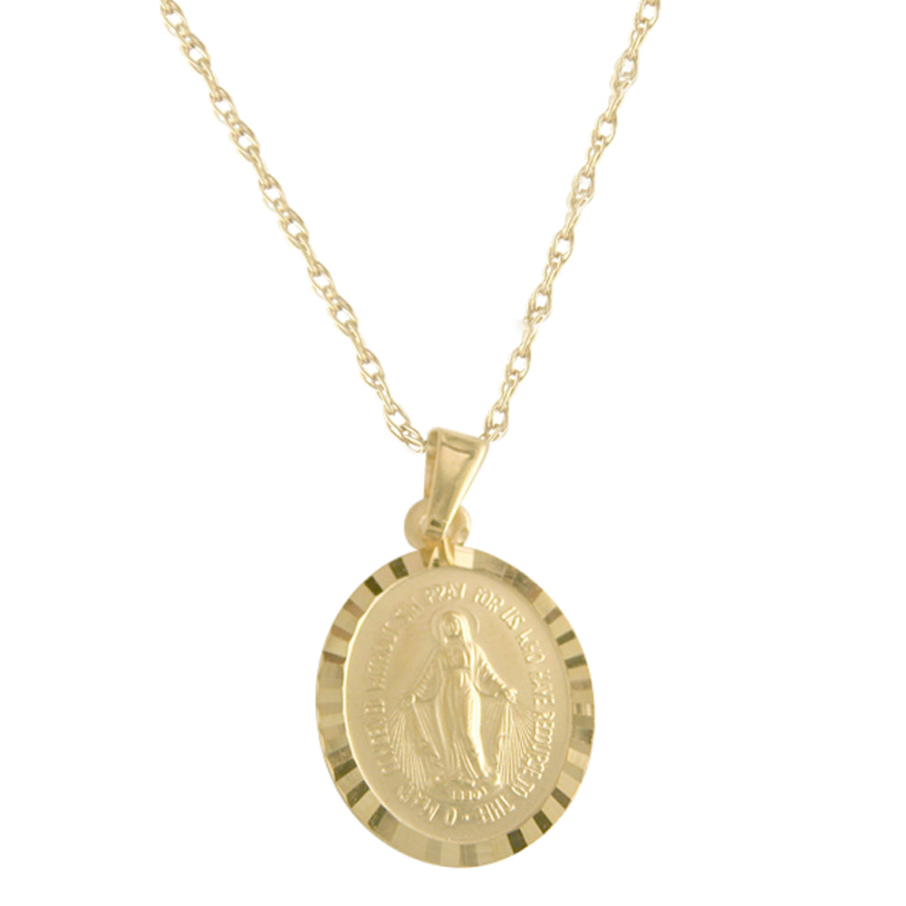 Shop 9ct Yellow Gold Miraculous Medal Ireland