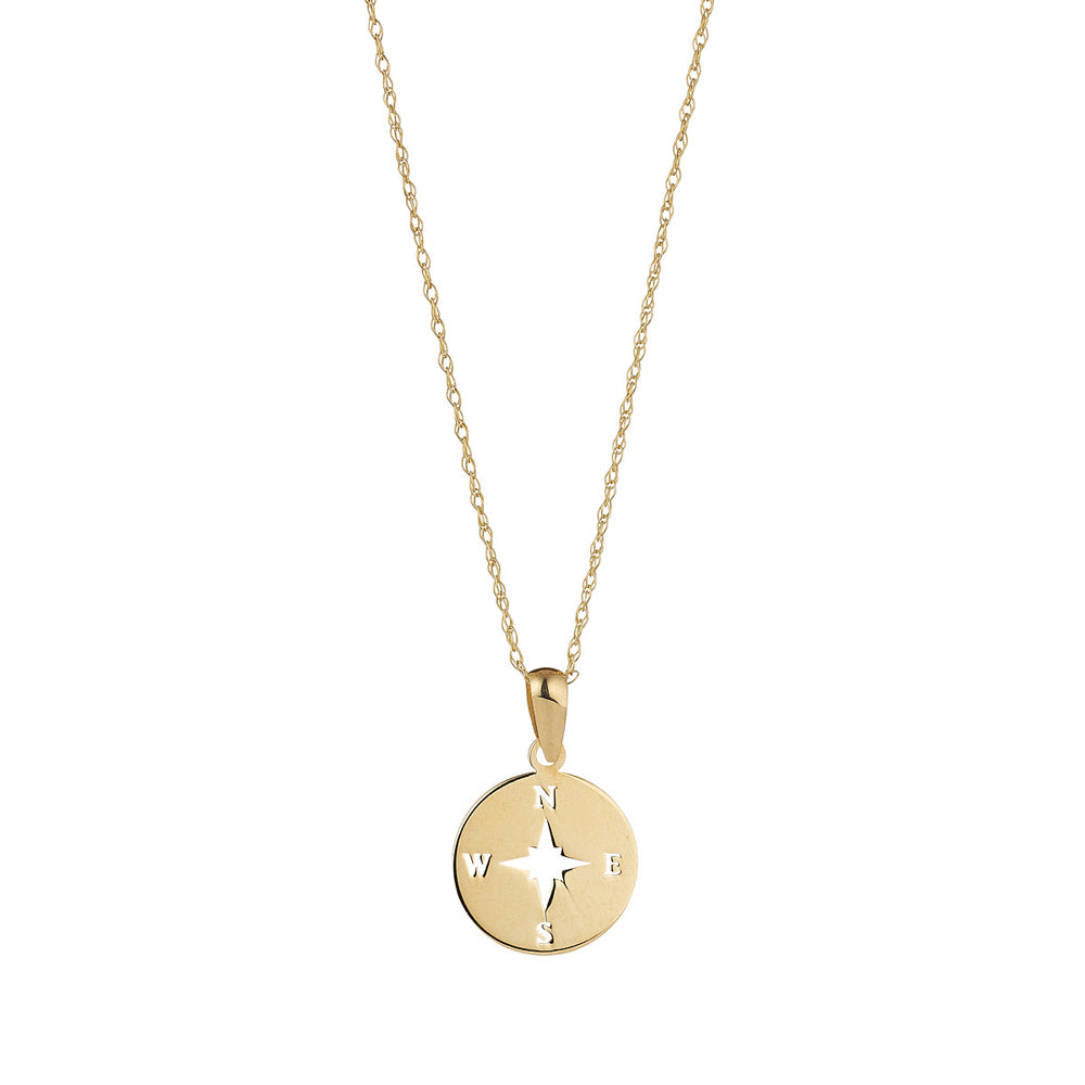 Shop 9ct Yellow Gold Compass Pendant Gift Set