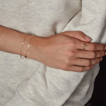 Shop 9ct Yellow Gold 3 Infinity Dainty Bracelet