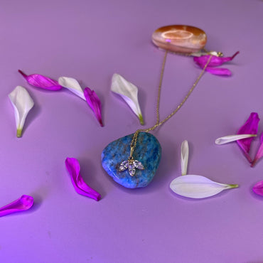 Shop 9ct Yellow Gold Cubic Zirconia Floral Necklace