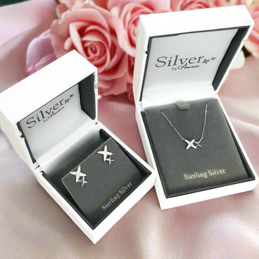 XX Sending Kisses Sterling Silver Pendant