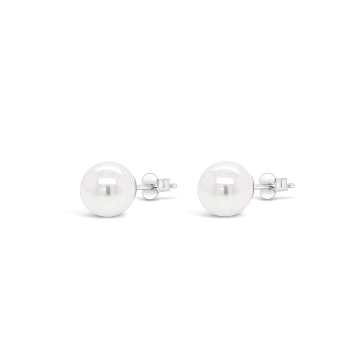 Aria White Pearl Sterling Silver Stud Earrings 6mm