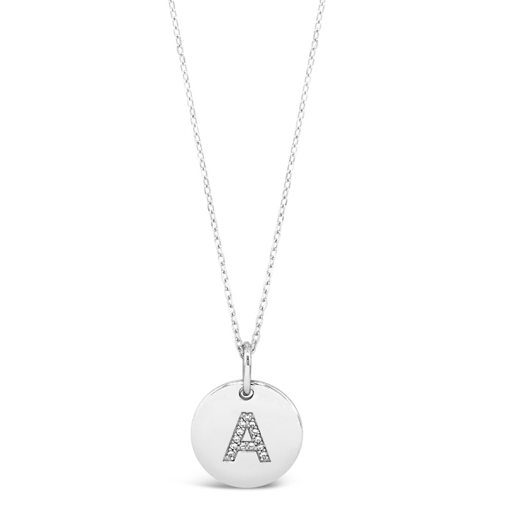 A - Initial Letter Sterling Silver Necklace - Eva Victoria