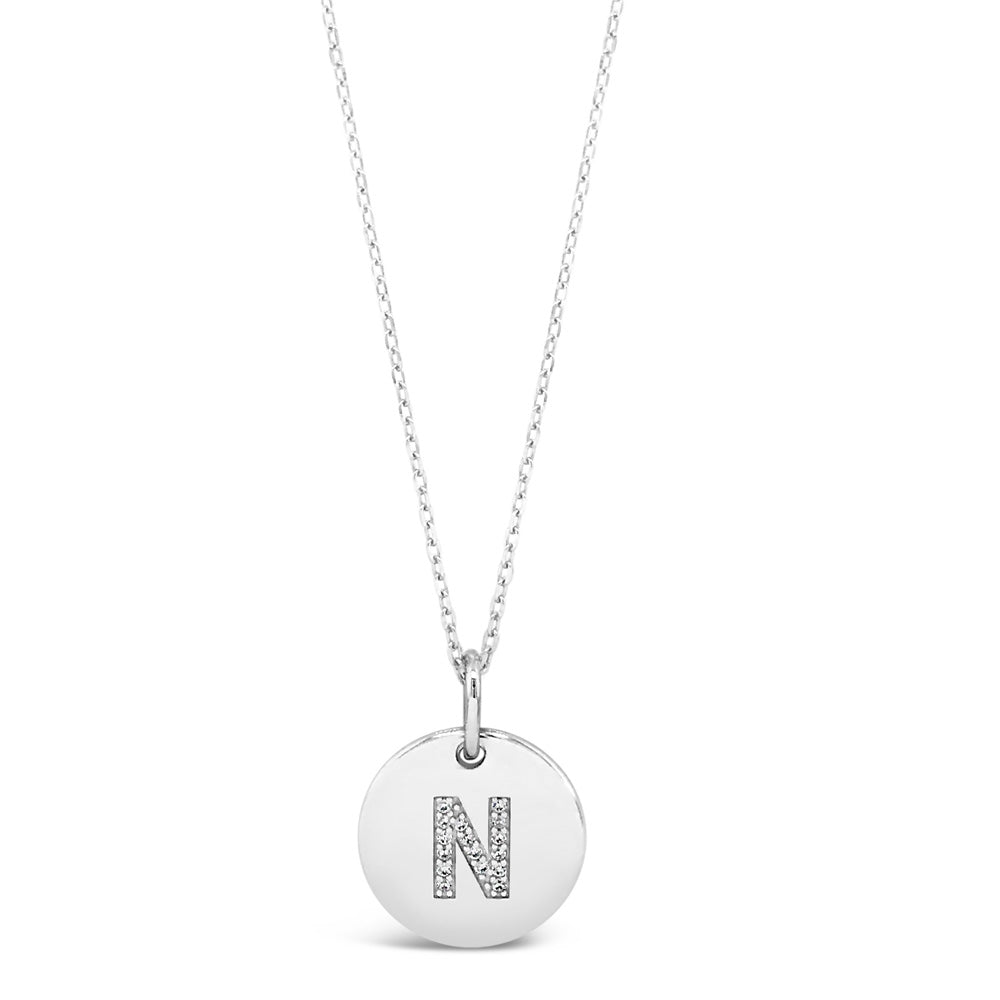 N - Initial Letter Sterling Silver Necklace