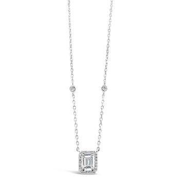 Lorelei Rectangle Sterling Silver Diamante Pendant