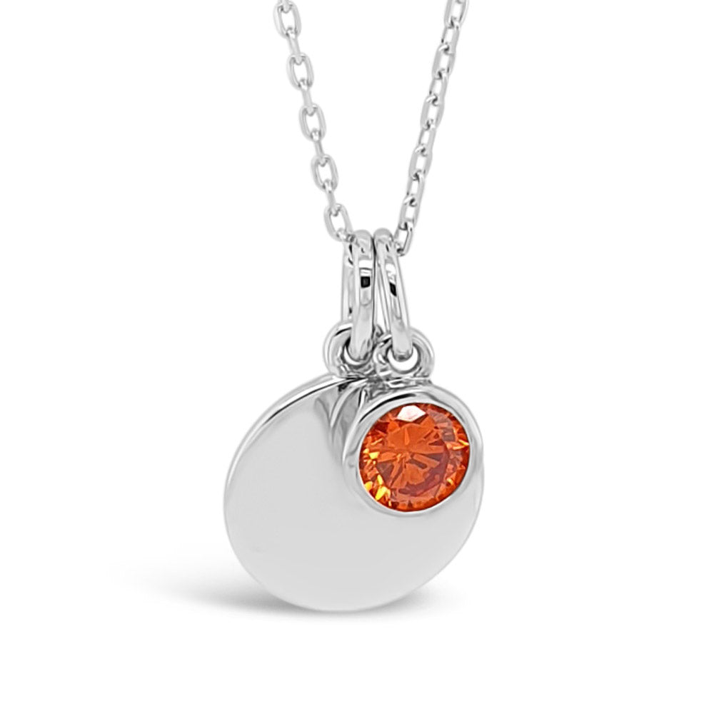January Birthstone Sterling Silver Pendant & Earrings Set