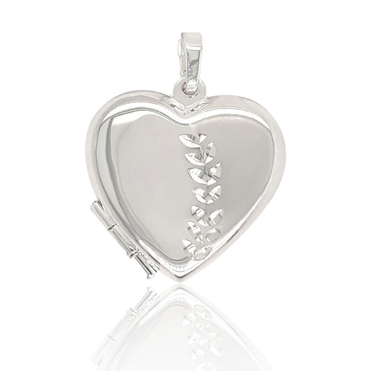 Sterling Silver Heart Photo Locket on 18" Chain