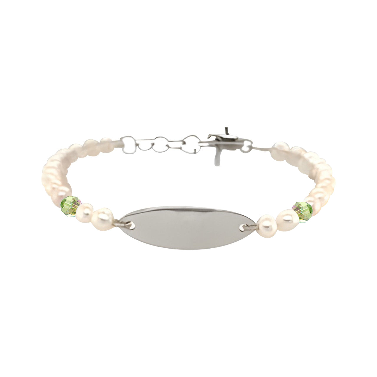 August Freshwater Pearl Personalized Sterling Silver Bracelet Gift Set