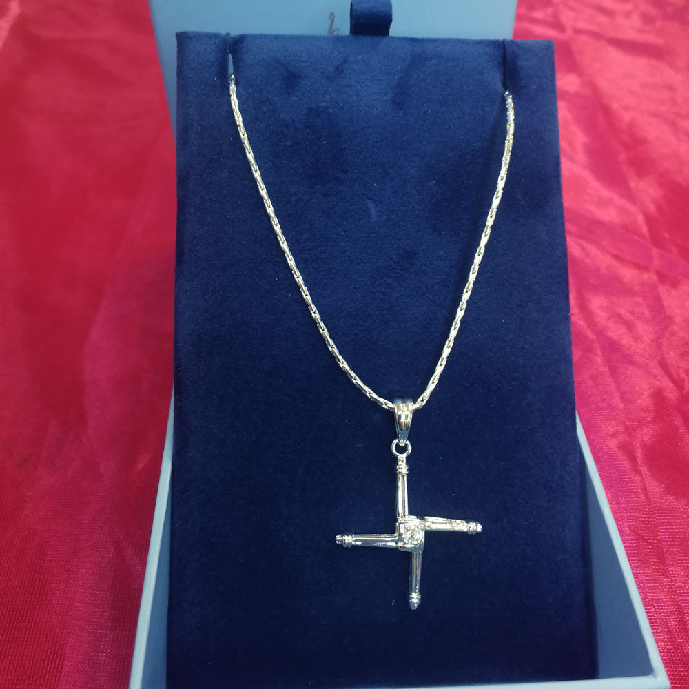 St. Brigid's Cross with Cubic Zirconia