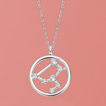 Leo Zodiac Sterling Silver Pendant