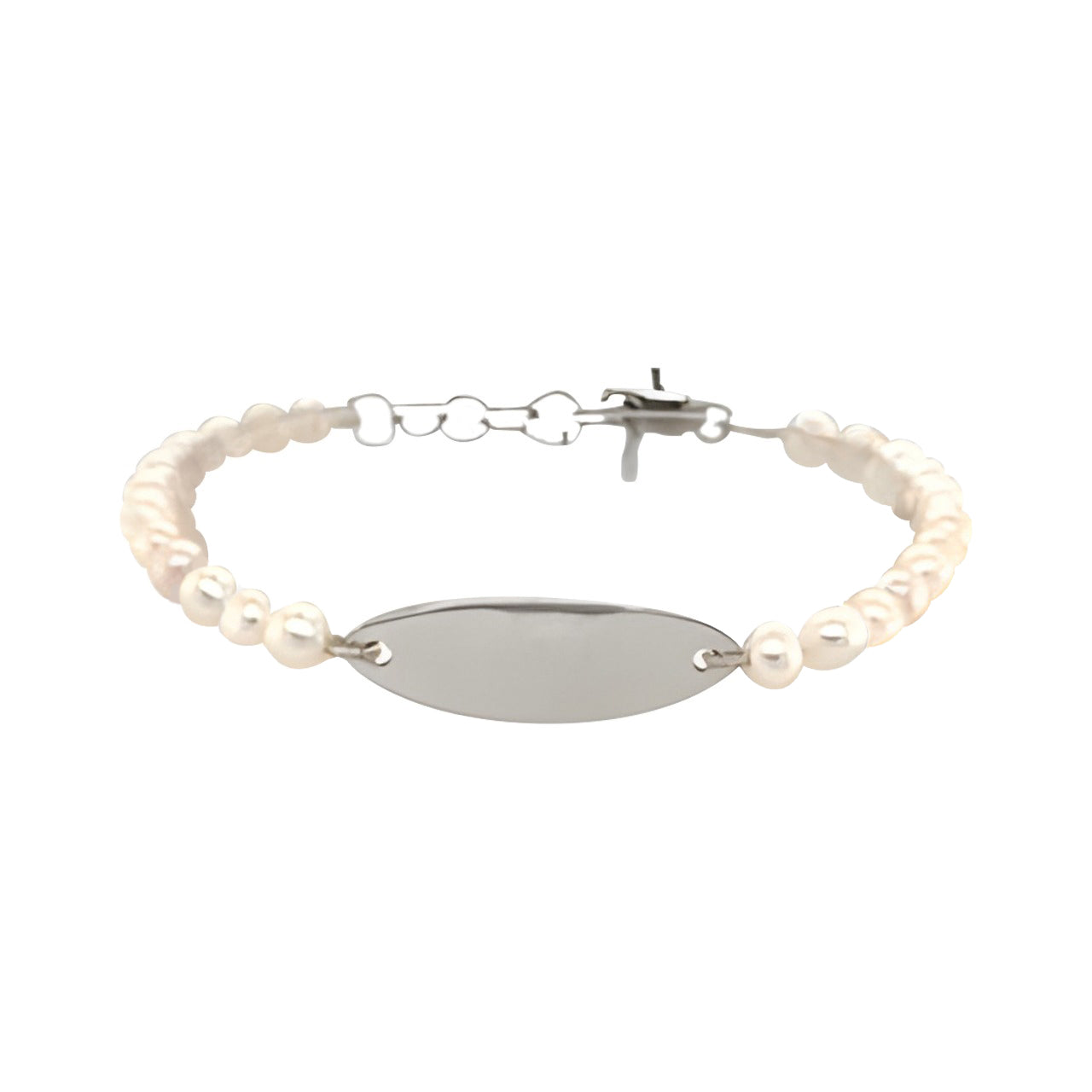 June Fresh Water Pearl Personalised Sterling Silver Bracelet