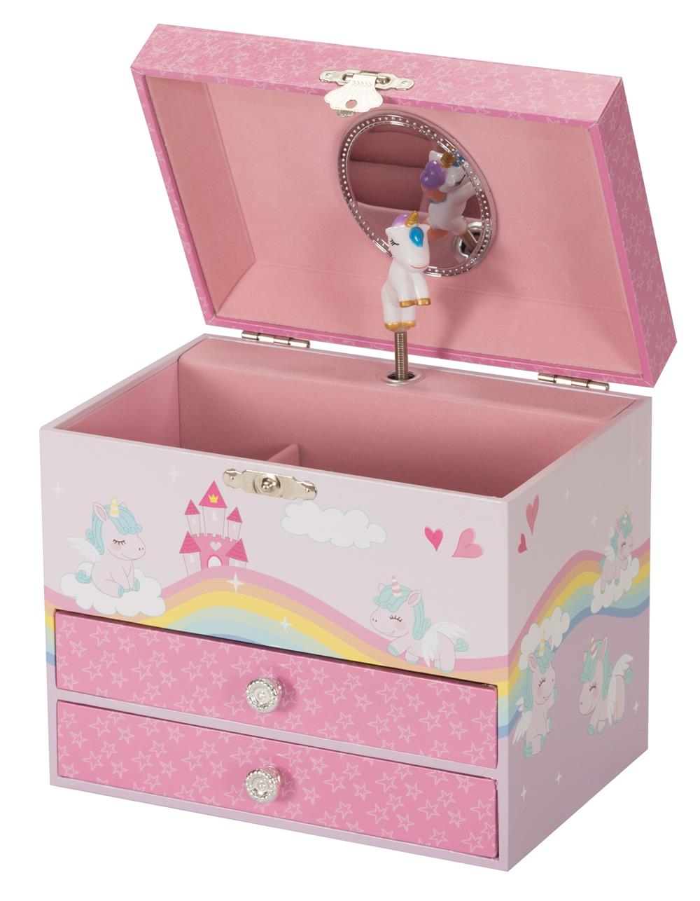 Roberta Unicorn Castle Musical Kids Jewellery Box