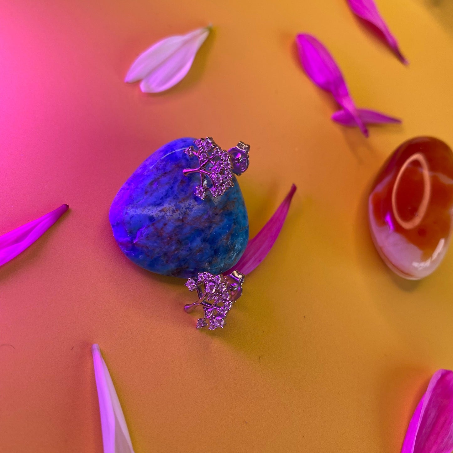 Sparkling Tree of Life Sterling Silver Stud Earrings