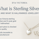Eva Victoria sterling silver heart necklace and earrings with hallmarked jewellery quality assurance