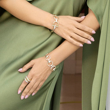 Absolute Jewellery Double Twist Gold Dress Ring