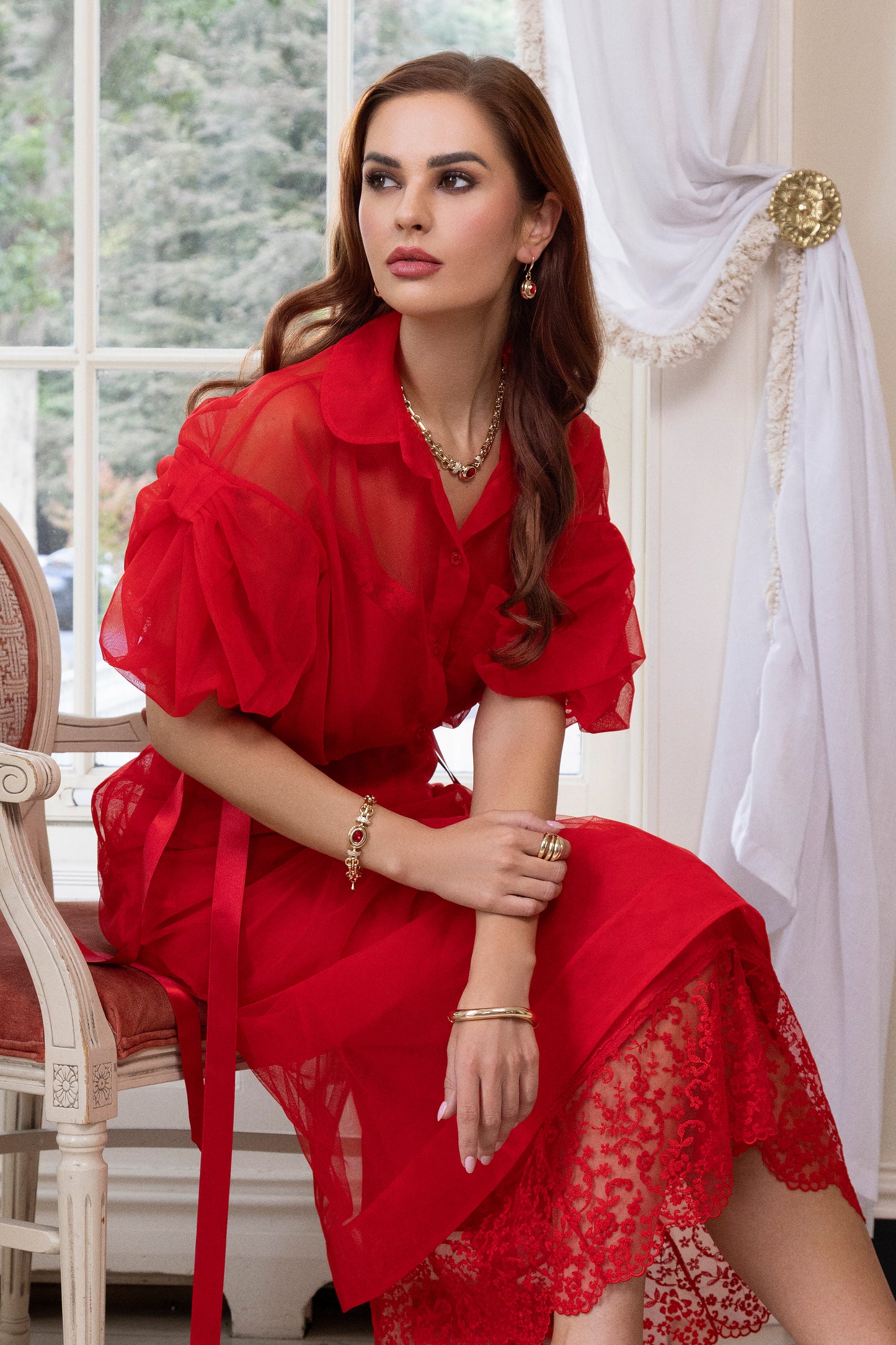 Absolute Jewellery Crystal Radiance Gold 20" Statement Necklace