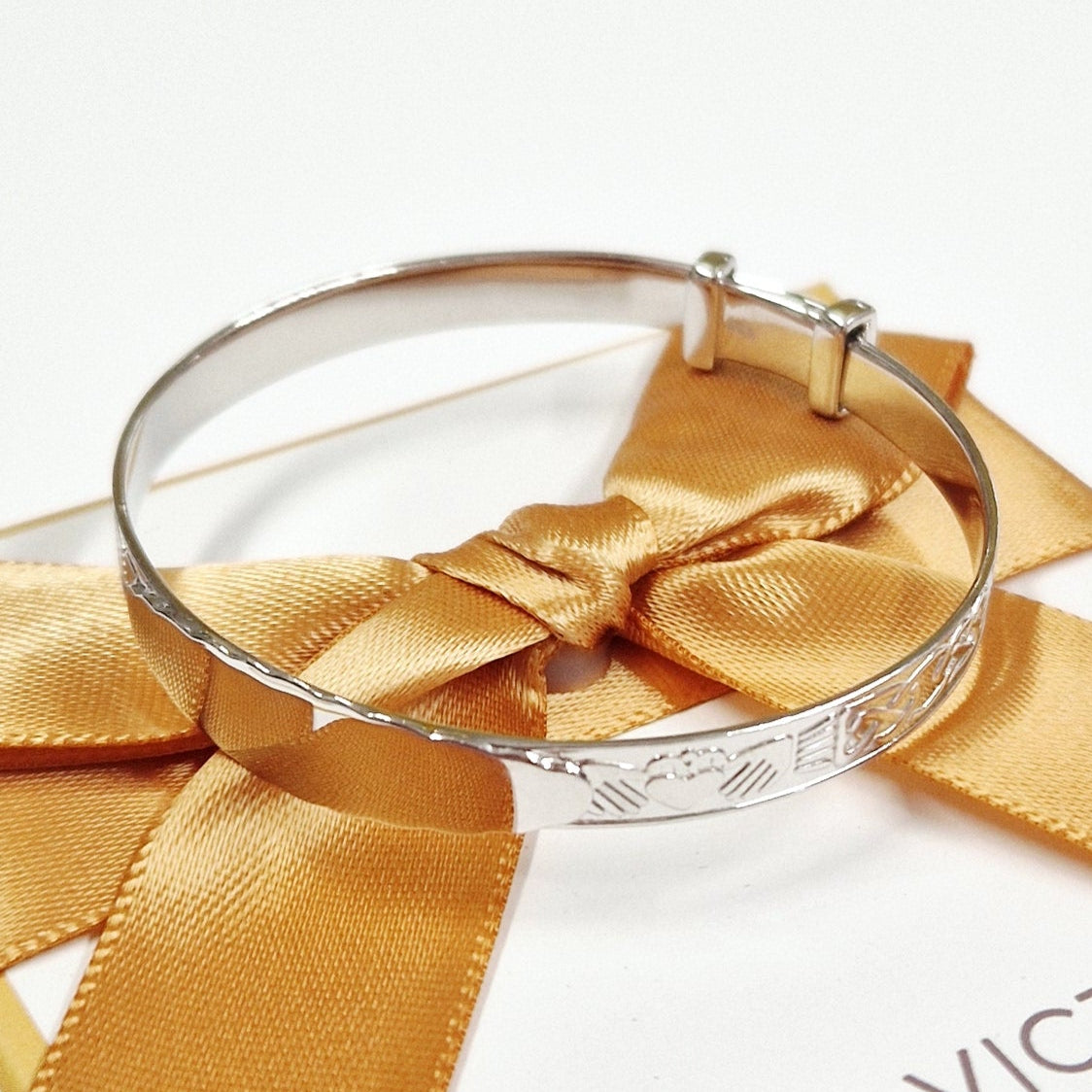 925 sterling silver christening claddagh baby bangle in ireland