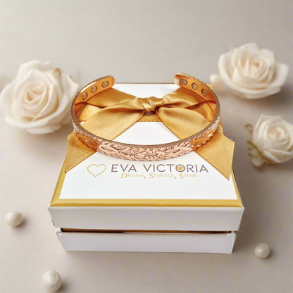 Slánú Neart Harmony Copper Magnetic Bangle Eva Victoria Ireland