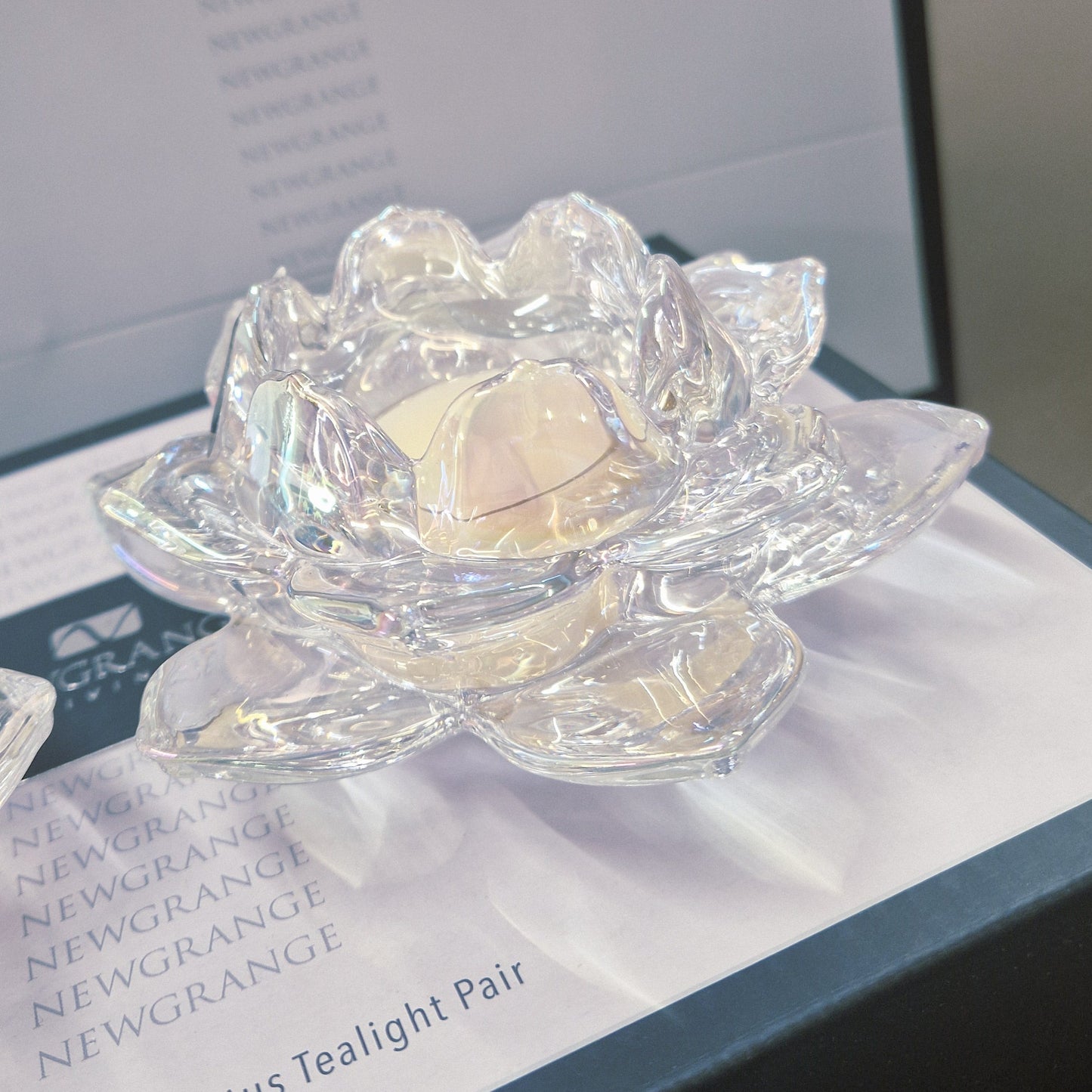 newgrange living rystal lotus tealight candlestick holder - gifts in Ireland