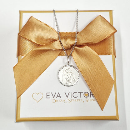 Irish boys jewellery – silver St. Christopher necklace with engraving option