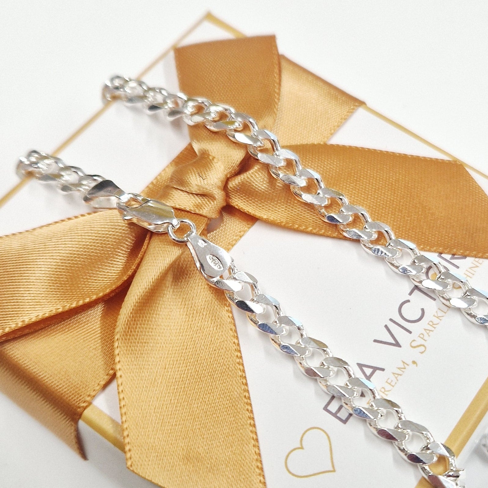 925 silver curb chain for men - eva victoria ireland