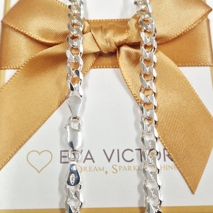 sterling silver wide curb chain for men in ireland