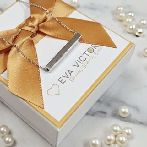 925 sterling silver horizontal bar necklace in ireland