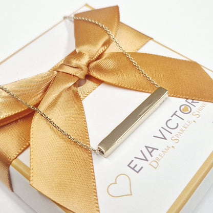 personalised gold bar necklace - eva victoria ireland