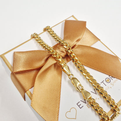 gold plated cuban curb unisex chain - eva victoria ireland