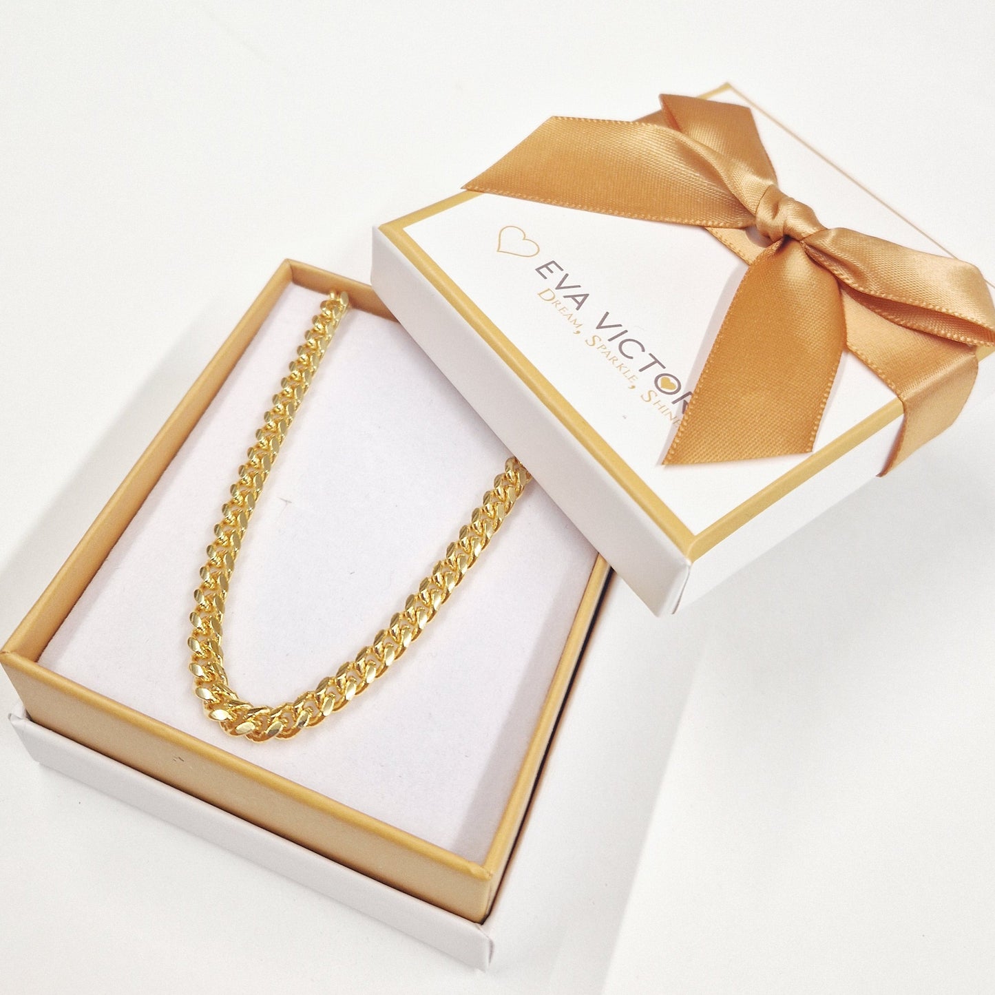 sterling silver gold plated cuban curb chain for men - eva victoria ireland