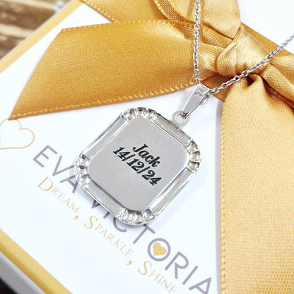 saint christopher silver medal for boys with engraving ireland