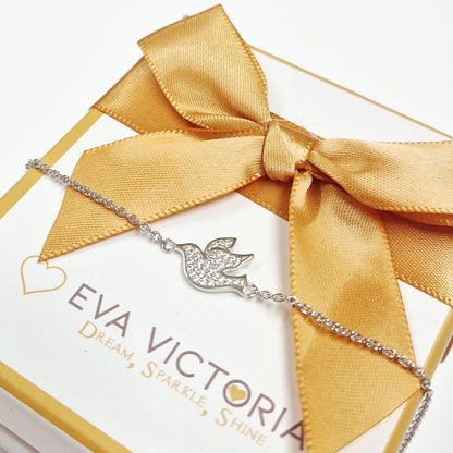 925 sterling silver confirmation bracelet with dove for girls in ireland