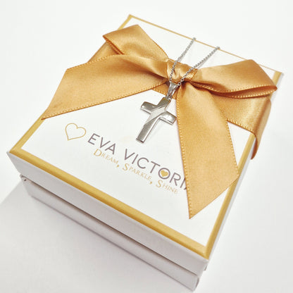 sterling silver fancy cross for men - eva victoria ireland