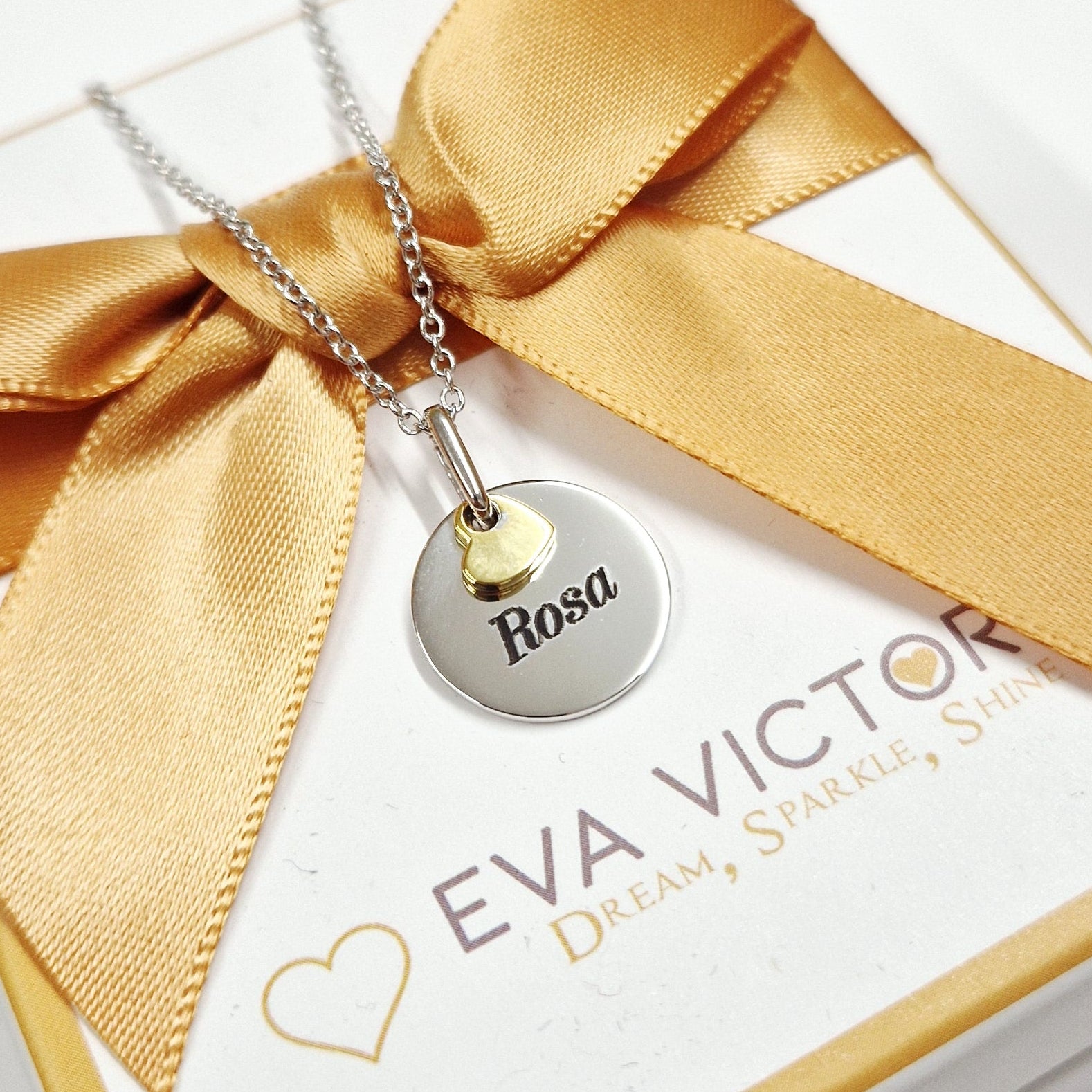 925 silver disc pendant with engraving - confirmation jewellery for girls ireland