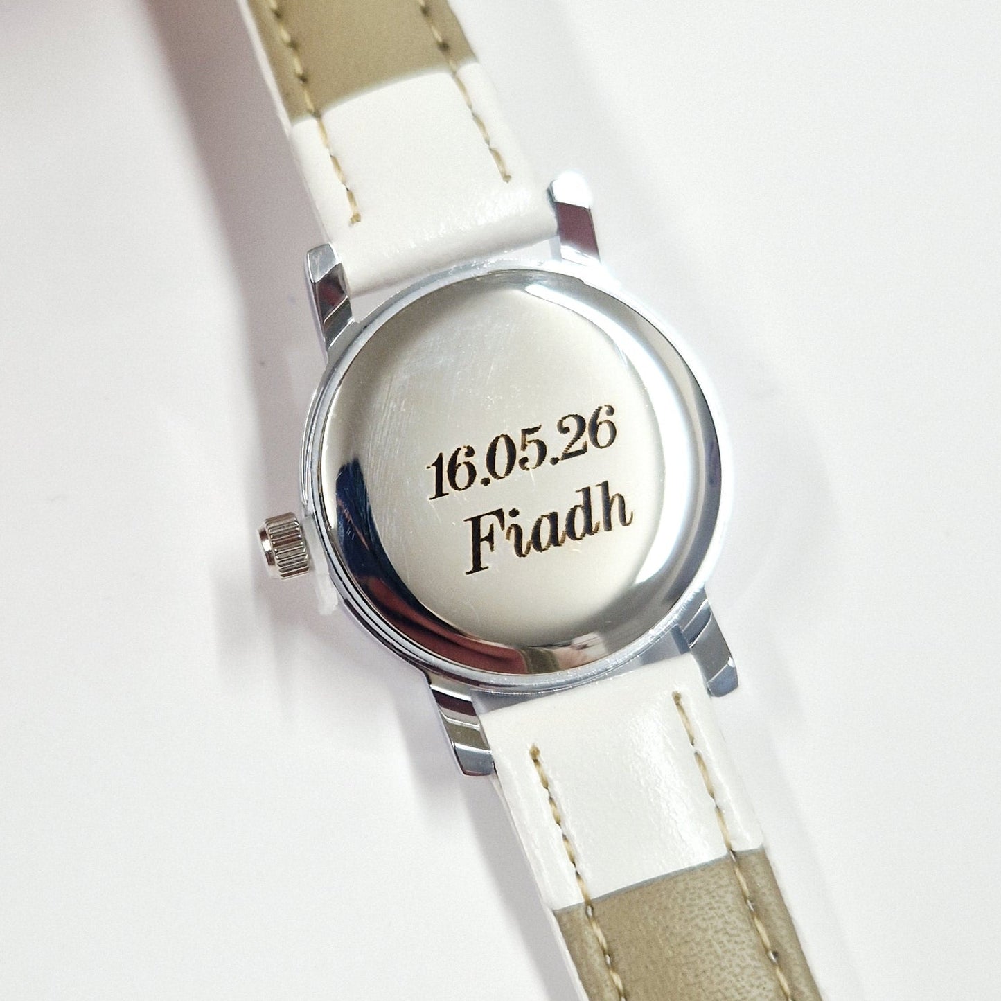 laser engraving on personalised holy communion watch in ireland