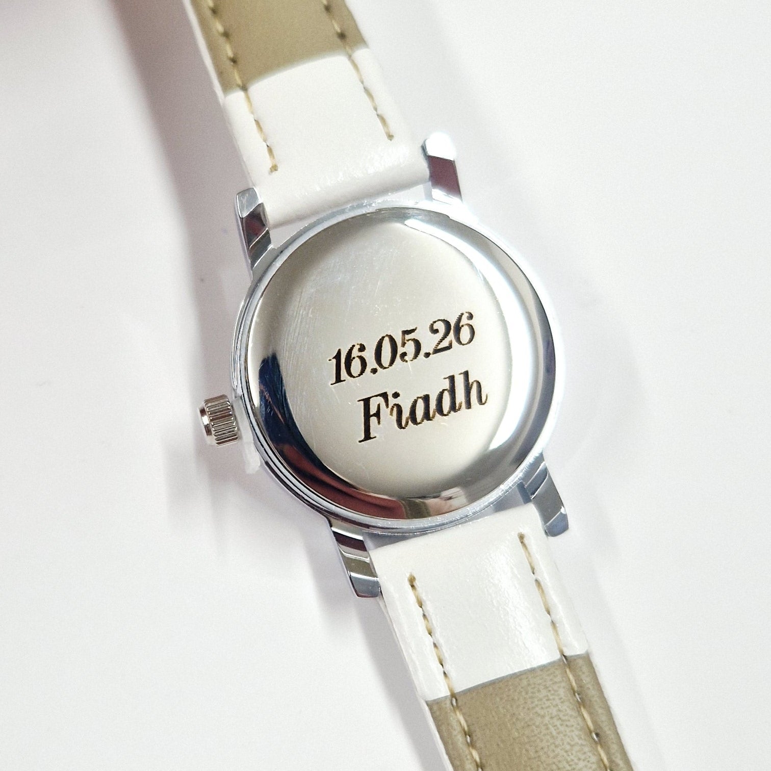 laser engraving on personalised holy communion watch in ireland