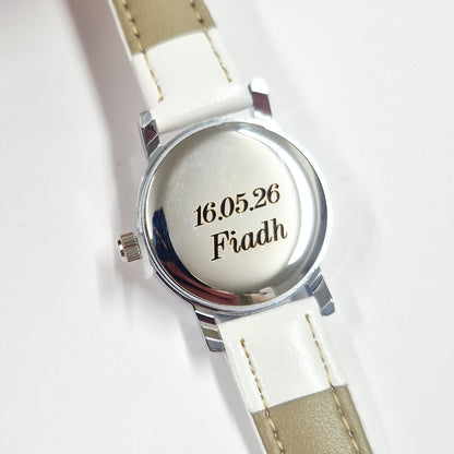 laser engraving on personalised holy communion watch in ireland