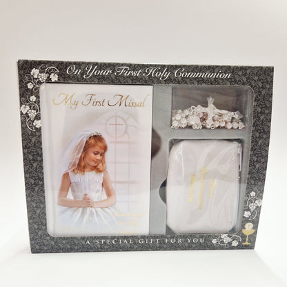 communion prayer book & rosary beads purse gift set for girls ireland