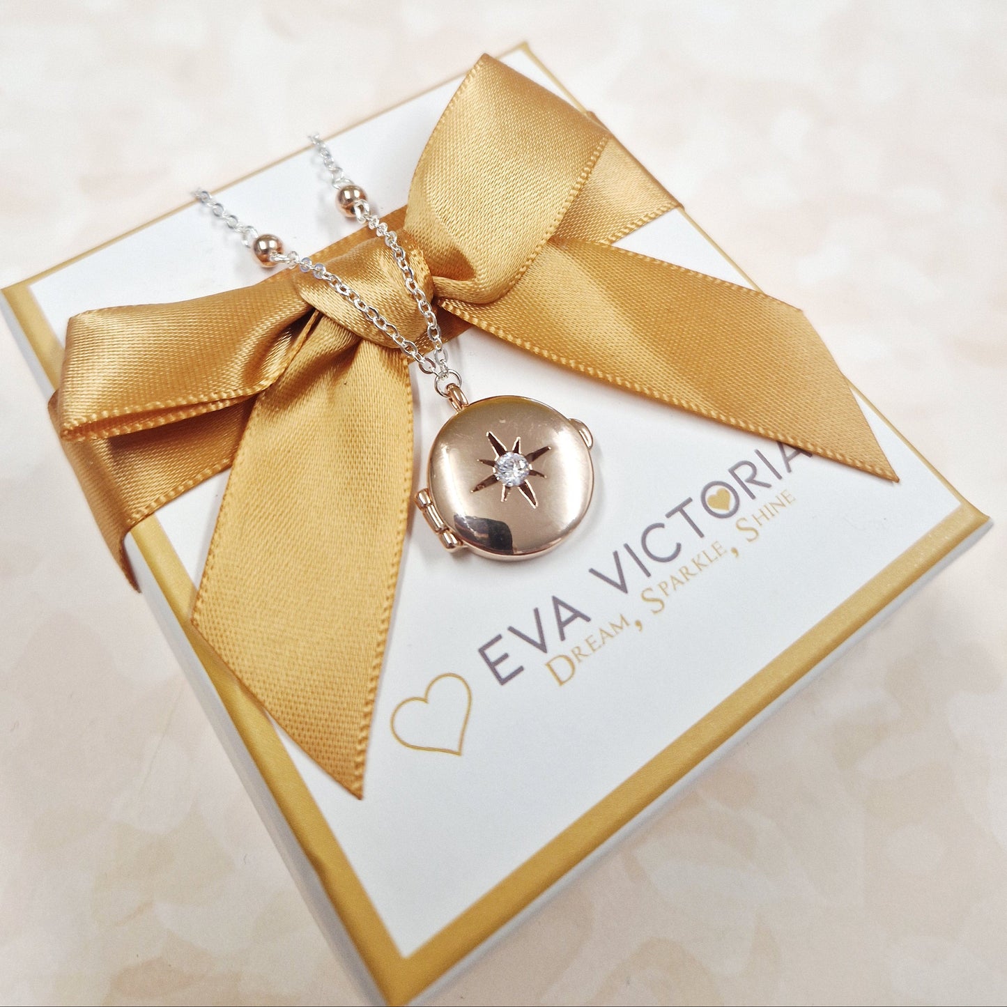 rose gold photo locket - eva victoria ireland