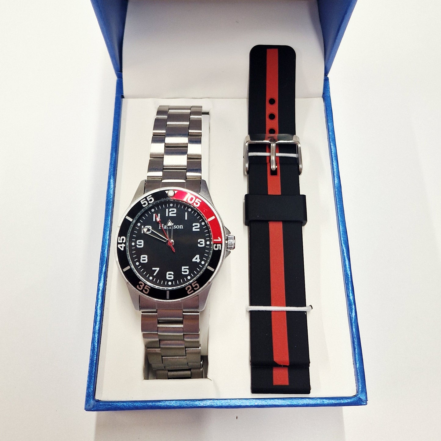 steel black and red liverpool boys watch - eva victoria ireland